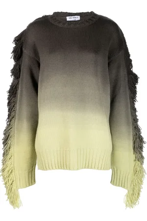 The Attico Rundie fringe-trimmed ombré sweater