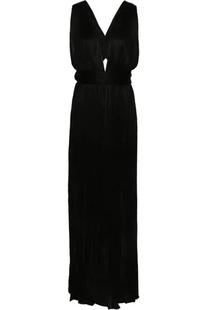 MARIA LUCIA HOHAN Kim plissé silk maxi dress