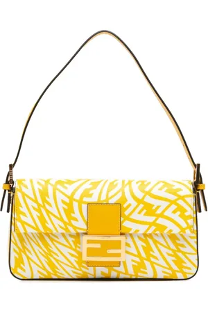 Fendi 2010-2024 Sarah Coleman Zucca Coated Canvas 1997 Vertigo Baguette shoulder bag