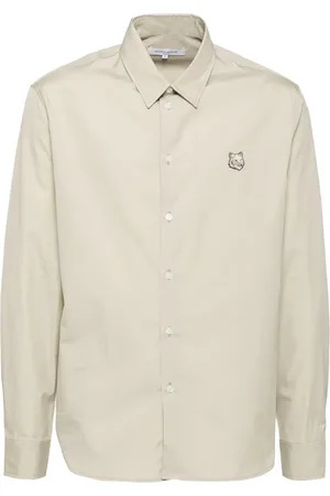 Maison Kitsuné Fox Head-embroidered shirt