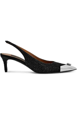 Philipp Plein 55mm sllingback mix strass pumps