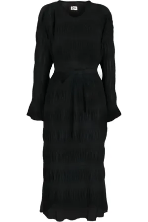 HENRIK VIBSKOV Plissé-effect tied-waist midi dress