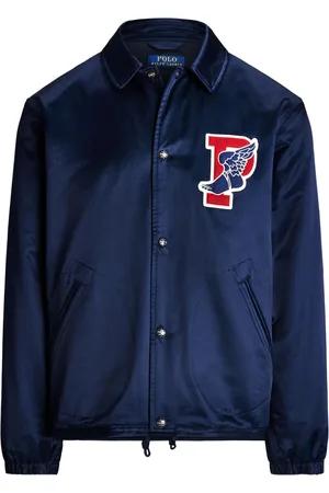 Ralph Lauren Logo-appliqué satin bomber jacket