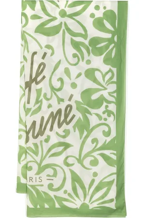 Maison Kitsuné Floral-print cotton scarf