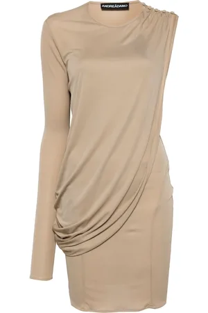 ANDREADAMO Assimetric draped dress