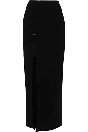 MUGLER Side-slit maxi skirt