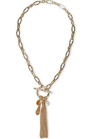 Twin-Set Tassel-detail chain-link necklace