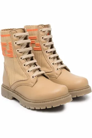 Fendi FF-logo print boots