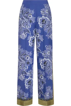 Etro Bandana-print straight-leg silk trousers
