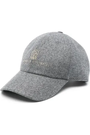 Brunello Cucinelli Logo-embroidered mélange cap