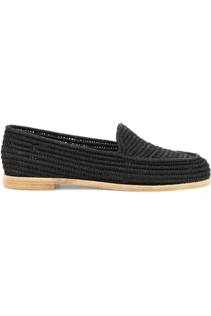Paloma Barceló Amaranta woven-raffia loafers