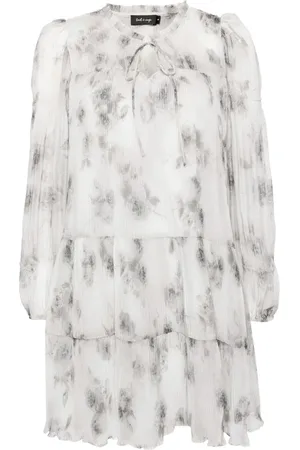 tout a coup Pliss?? foral-print dress