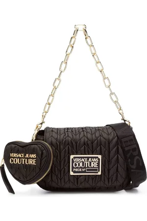 VERSACE Faux-leather matelassé shoulder bag