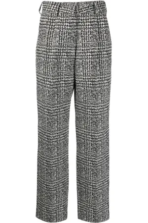 Blazé Milano Fox Prince of Wales straight-leg trousers