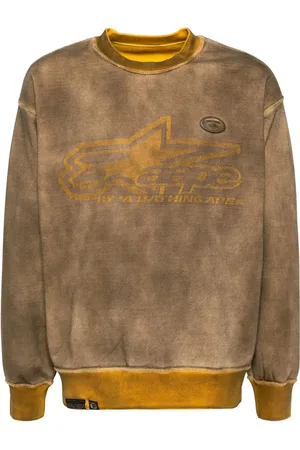 A Bathing Ape Moonface logo wash sweatshirt