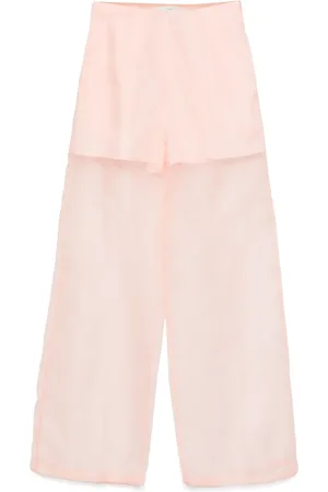 FORTE FORTE Sheer palazzo pants