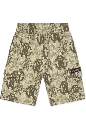 Roberto Cavalli 3D monogram-print cargo shorts