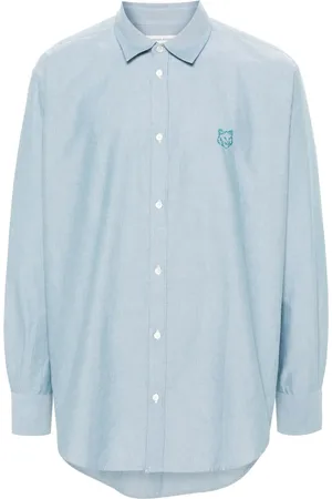 Maison Kitsuné Contour Fox Head-embroidery cotton shirt