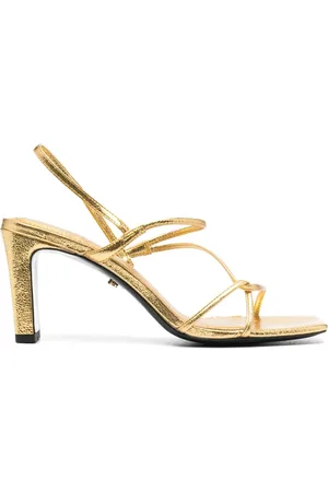 Sandro 80mm Faye metallic strappy sandals
