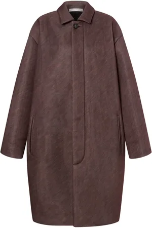 Serafini Mélange-effect long coat