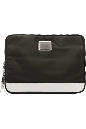 Makavelic Logo plaque zip-around laptop bag