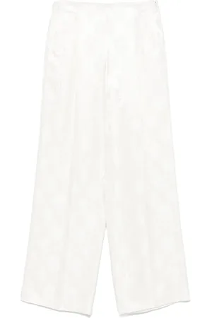 Fendi Floral-jacquard trousers