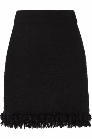 Dolce & Gabbana Frayed bouclé miniskirt