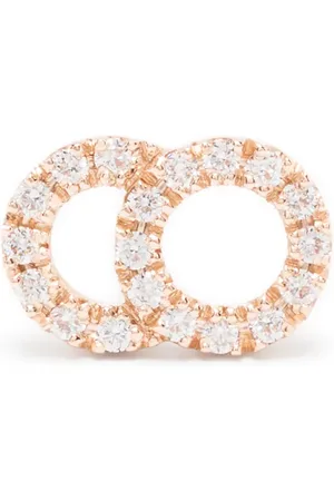 COURBET 18kt recycled rose gold Celeste small laboratory-grown diamond pavé mono stud earring
