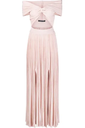 ANTONINO VALENTI Plissé-effect knit cut-out dress