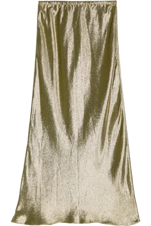 Cynthia Rowley Lamé-effect maxi silk skirt