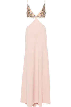 Costarellos Floral-appliqué maxi dress