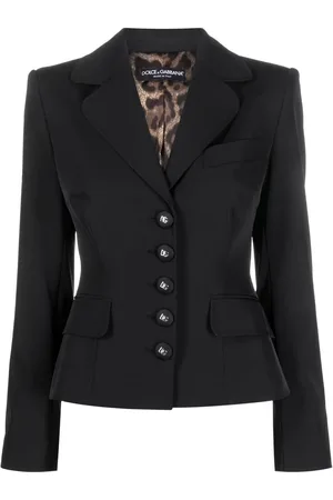 Dolce & Gabbana Logo-plaque button-fastening blazer