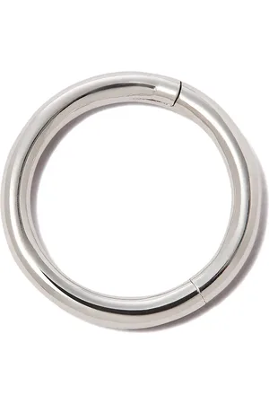 Maria Tash 18kt white gold plain single hoop earring