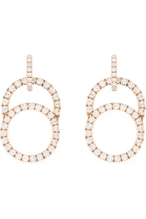 COURBET 18kt recycled rose gold Celeste laboratory-grown diamond pavé hanging earrings