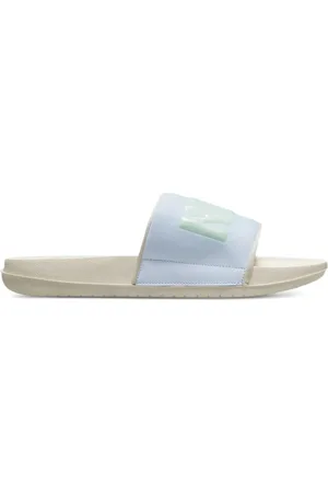 Nike Offcourt "Phantom/Barely Green" slides