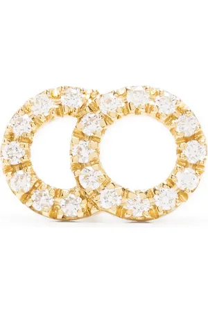COURBET 18kt recycled yellow Celeste small pavé laboratory-grown diamond set mono stud earring