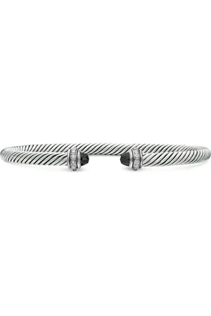 David Yurman Sterling Classic Cable diamond bracelet (4mm)