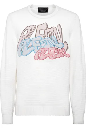 Philipp Plein Logo-appliqué wool jumper