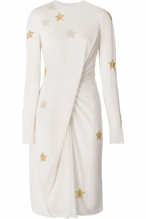 Burberry Silk viscose dress with gold stars
