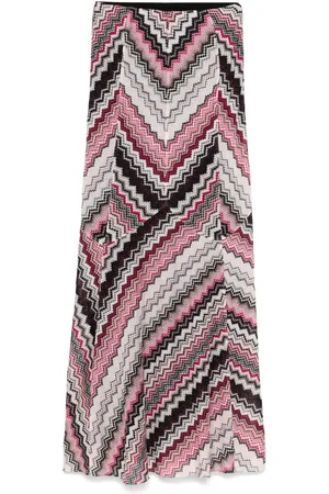 Missoni Zigzag-pattern lamé maxi skirt