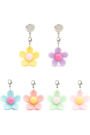 AMIR SLAMA Floral-appliqué drop earrings