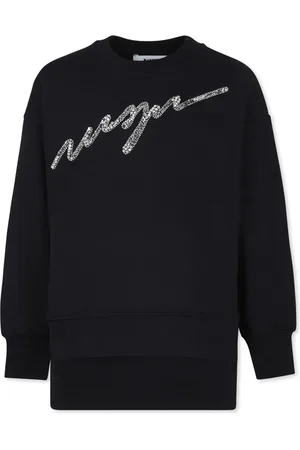 Msgm Logo-appliqué crystal-embellished dress