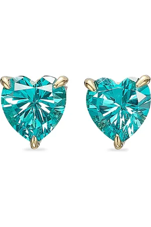 Anabela Chan 18kt vermeil Midi Paraiba Heart stud earrings