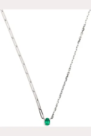 YVONNE LÉON 18kt white gold Collier emerald necklace