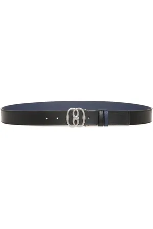 Bally Emblem-plaque reversible leather belt