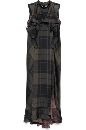 SACAI Check-pattern dress