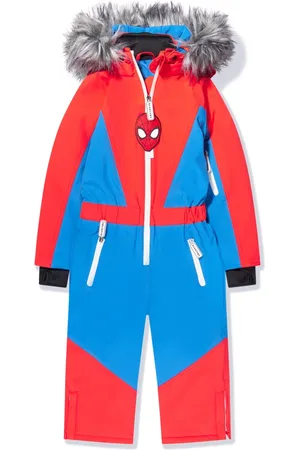 Roarsome Spiderman panelled ski suit