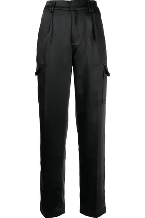 Paige Malika satin cargo trousers