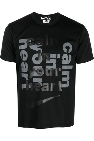 Comme des Garçons Slogan-print Swoosh T-shirt