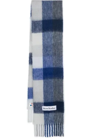 Acne Studios Logo-appliqué checked scarf